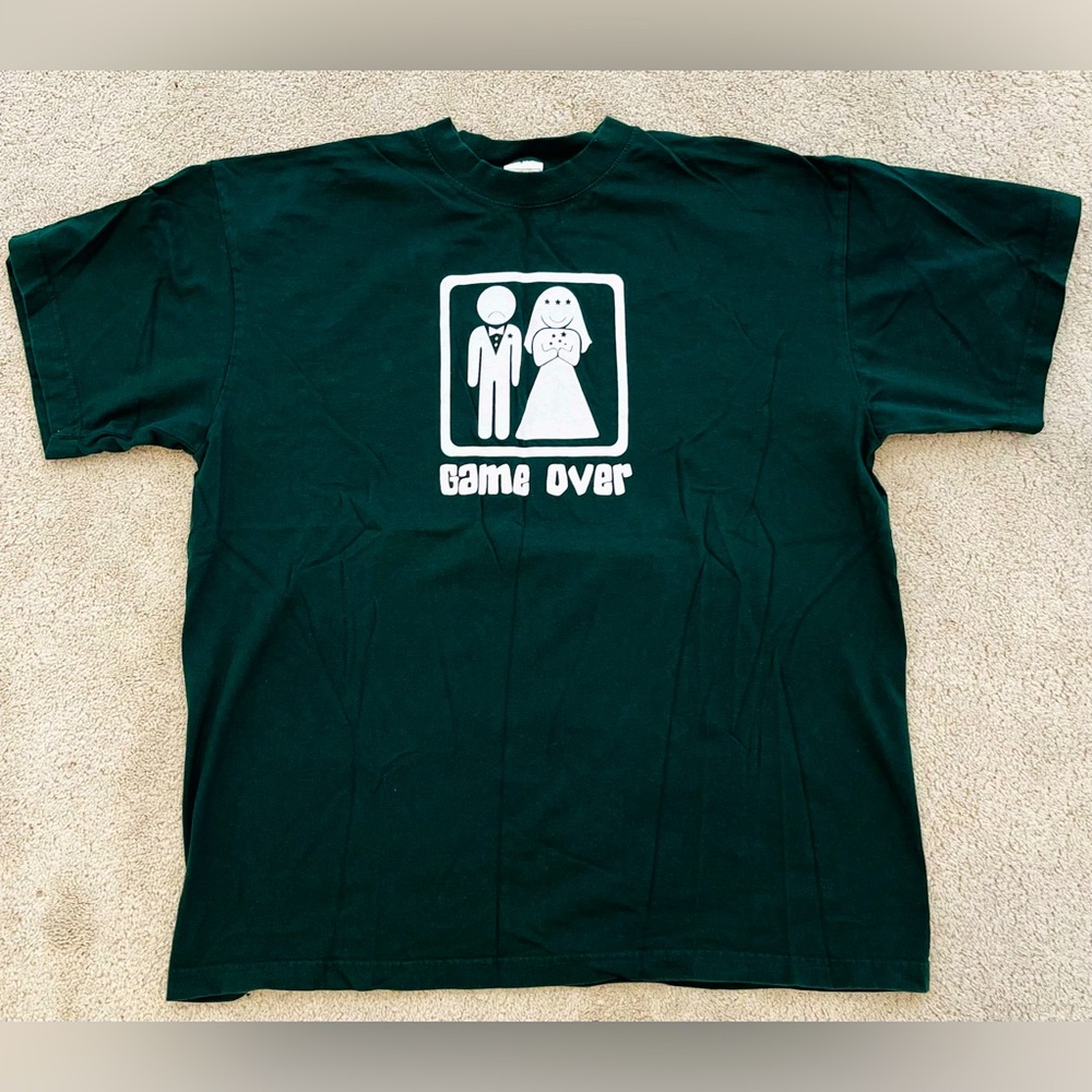 Game Over Vintage Tshirt Men’s Size XL Dark Green